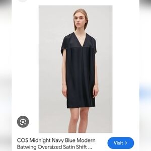 COS Midnight Blue Satin Dress